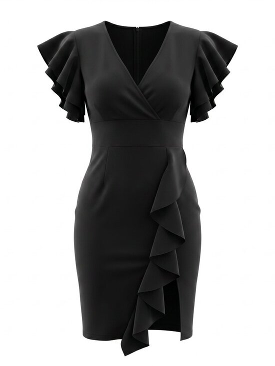 Knitee Dresses & Skirts - Knitee Black Cocktail Dress